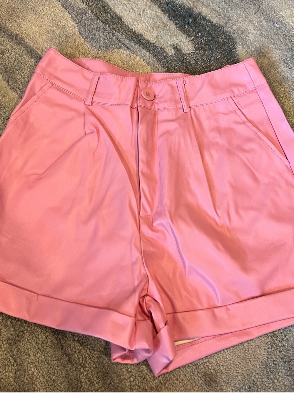 Women's Pink High-Waist Tailored Shorts